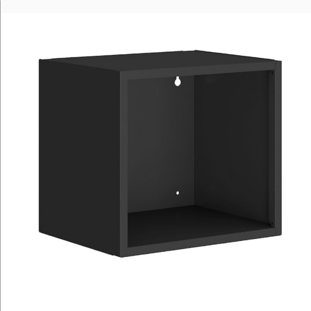 Manhattan Comfort Black 13.77-in L x 11.22-in D Steel Floating Shelf
